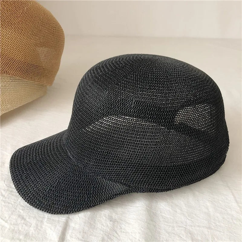 2026 Summer Breathable Straw Baseball Caps Women Outdoor
