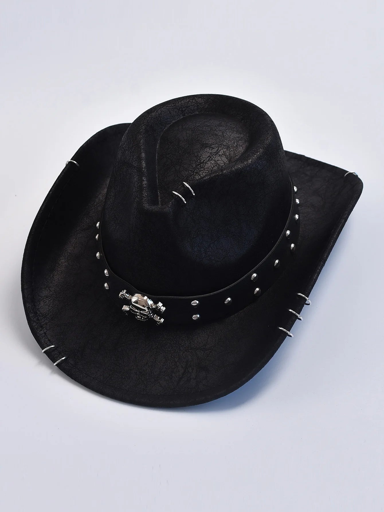 Faux Leather Vintage Western Cowboy Hat For Men Gentleman Jazz Hats