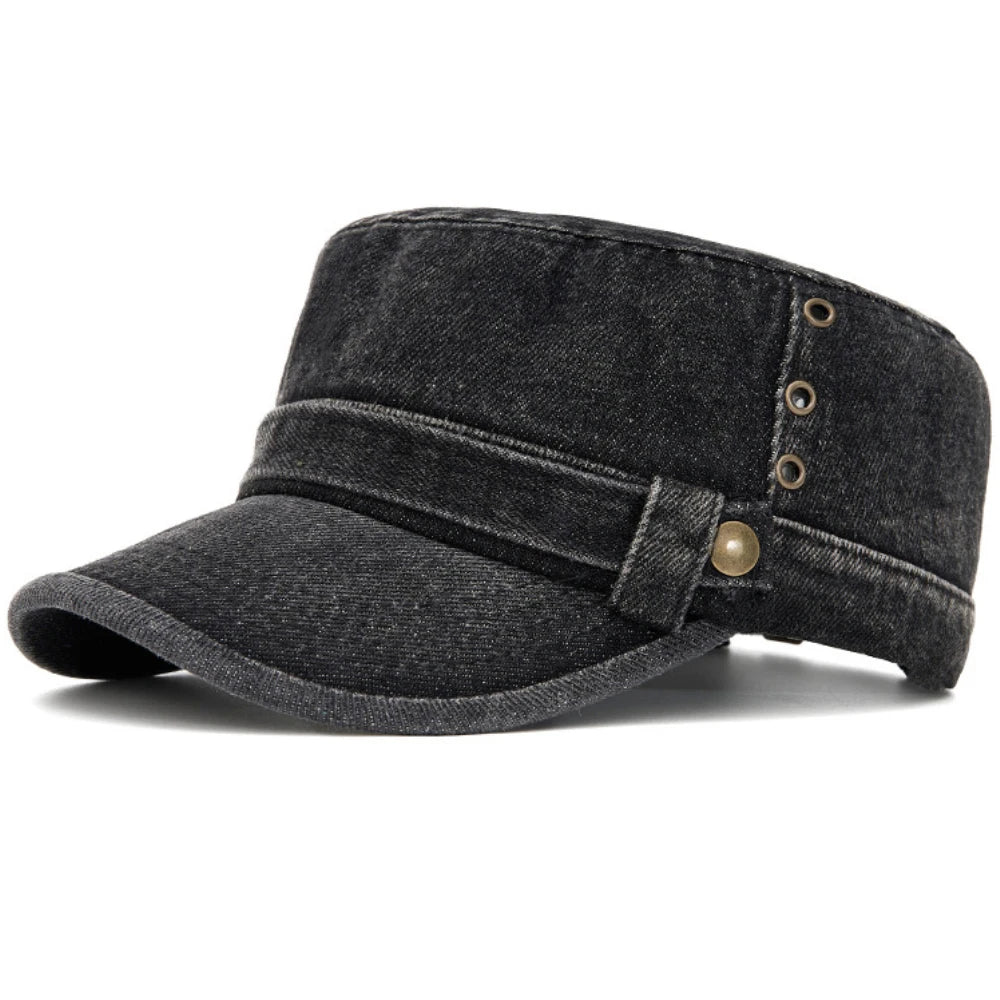 High Quality Baseball Cap 100% Cotton Denim Flat Top
