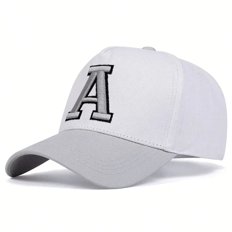 Unisex Stereoscopic A Letter Embroidery Baseball Caps Spring and Autumn
