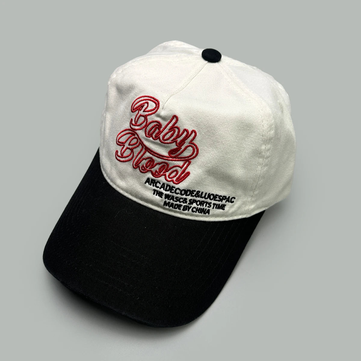Niche Korean Floral Letter Embroidery Baseball Hats Men Women