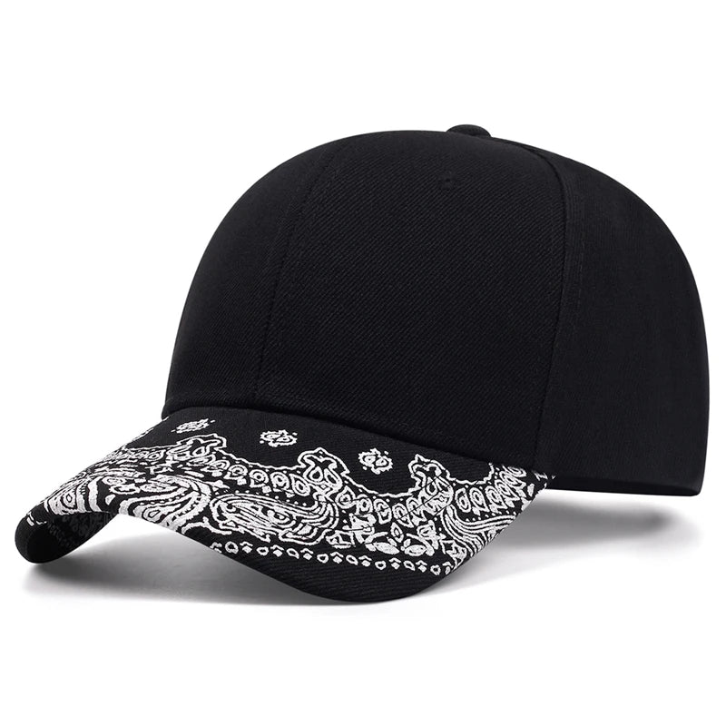 2025 Fashion New Flat Edge Hat Cashew Flower Hat