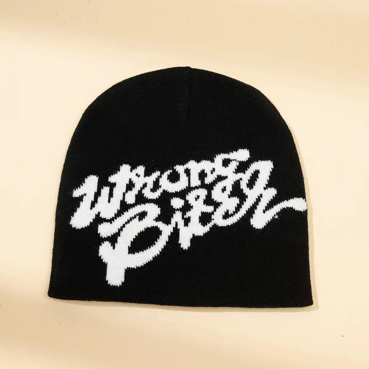 Unisex Trendy American Letter Knitted Hat Hip Hop Skiing Warmth Cap