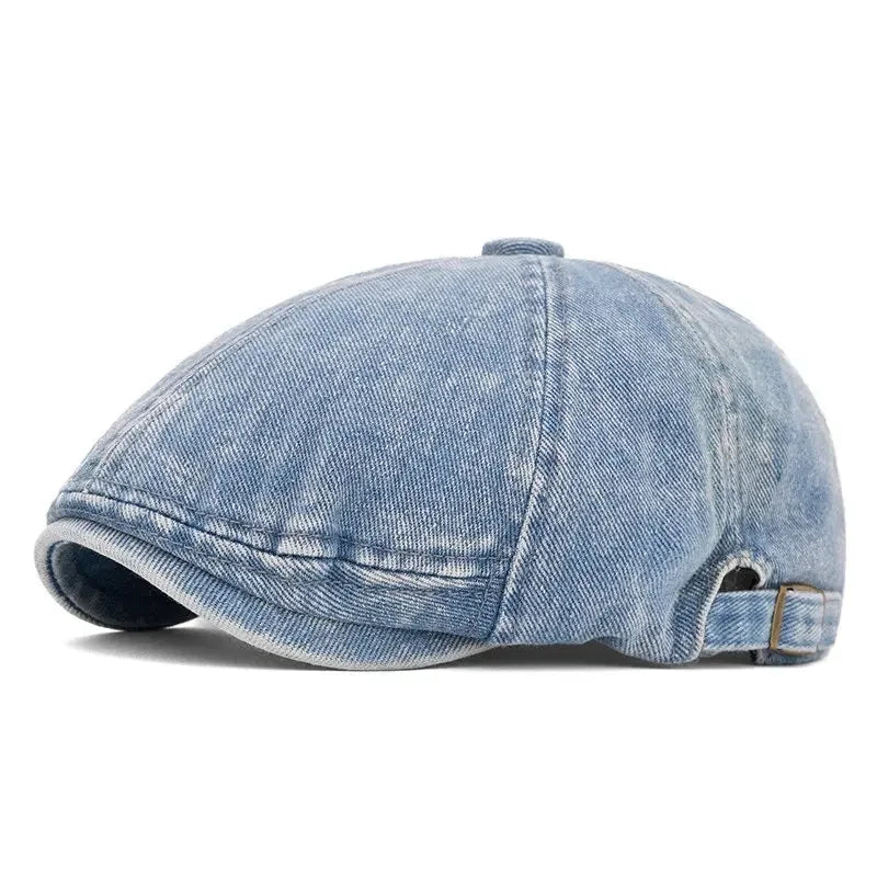 Spring And Autumn Cotton Solid Print Newsboy Caps