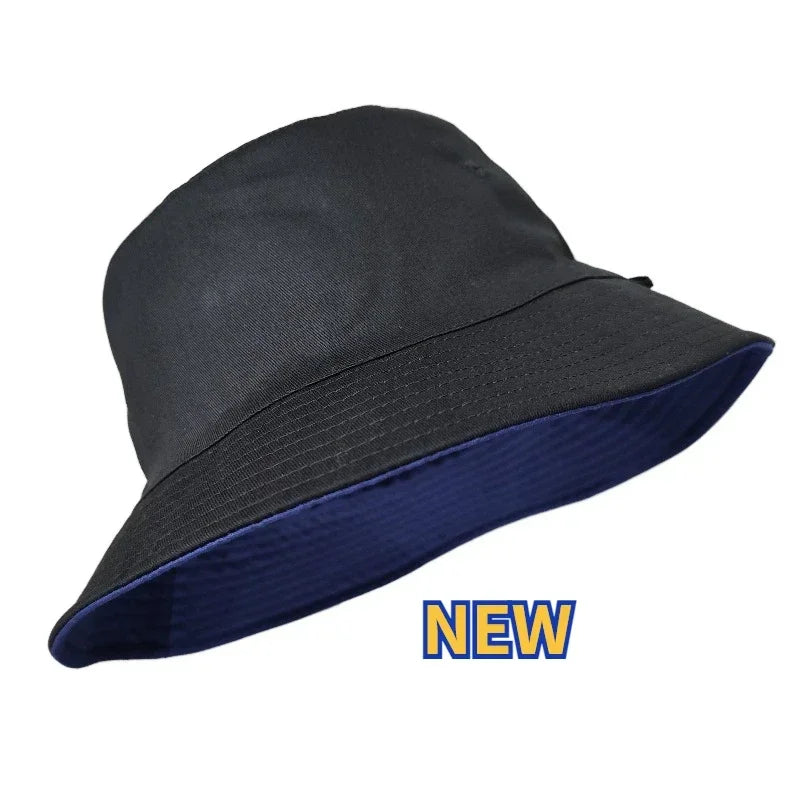 Bucket Hats Women Big Size Double-sided Fisherman Cap Summer Large Size Hip Hop