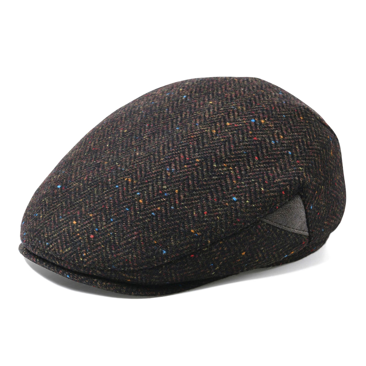 Men’s Herringbone Wool Blend Tweed Newsboy Ivy Hat