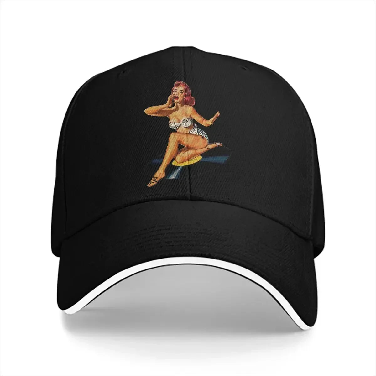 Summer Cap Sun Visor Goddess Pin Up Girl Hip Hop