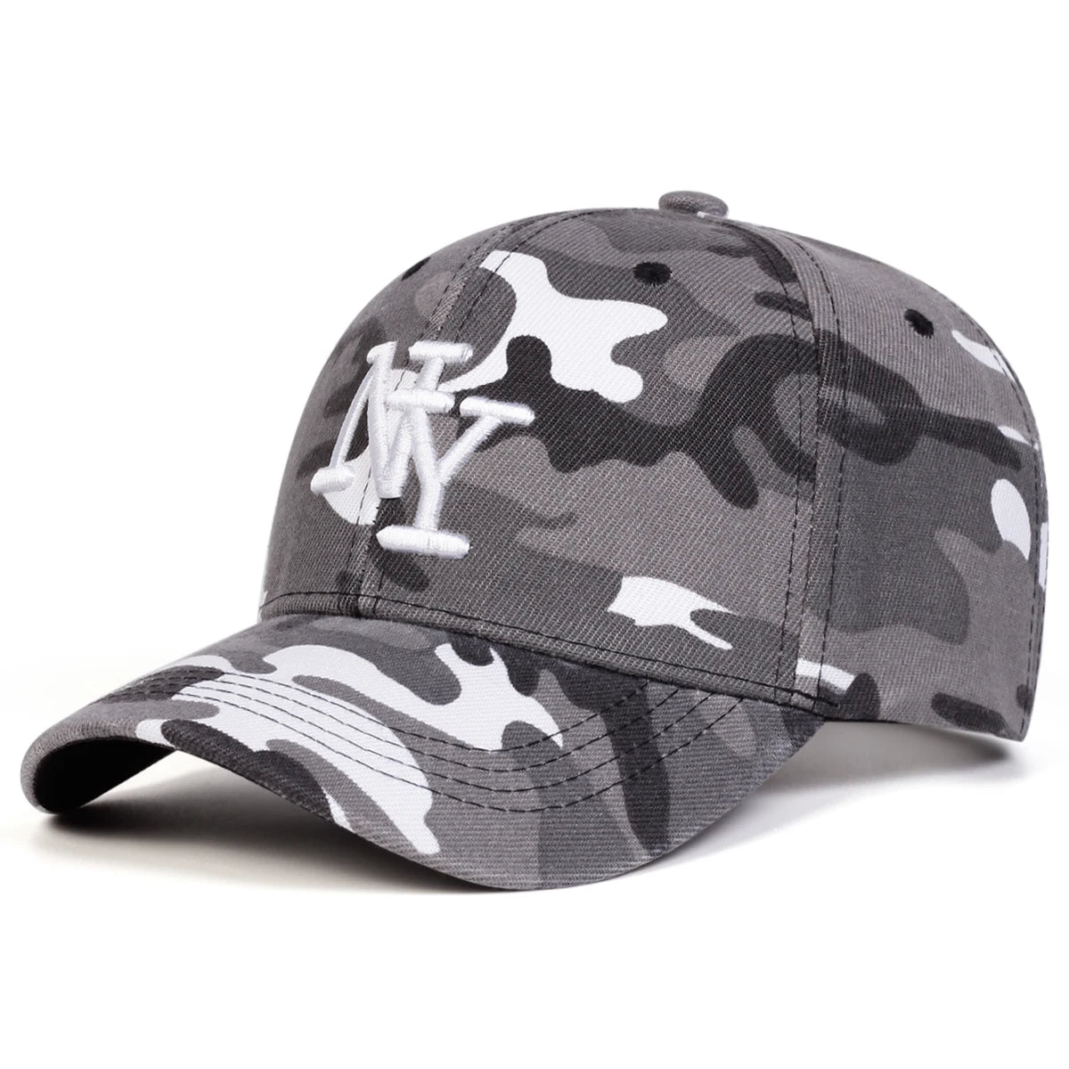 Unisex NY Letter Embroidery Camouflage Baseball Caps