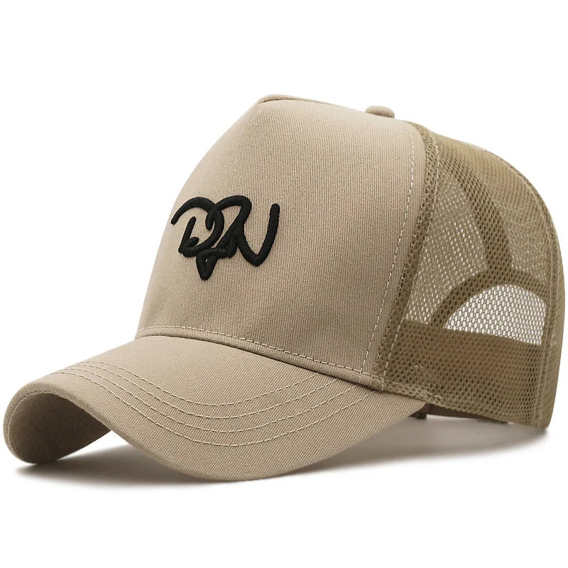 High Quality Summer Lady Mesh Sun Caps Male Large Snapback Hat Hard Cotton Women