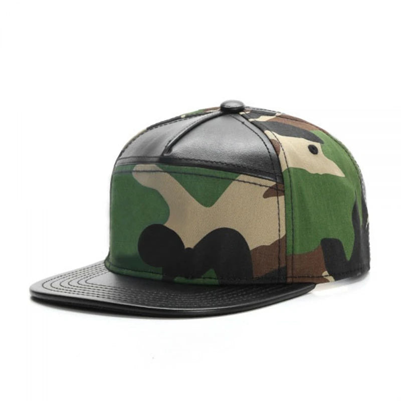 Red Black Cap Plaid Snapback Cap