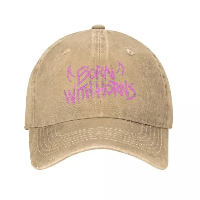 Born With Horns Outfits Men Women Baseball Cap