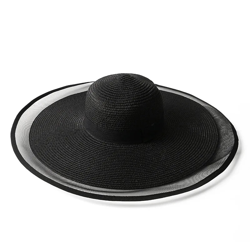 Women Sun Hat Big Eaves Waves Beach Cap Ladies Hat Big Brim Sun Visors UV Cut Bucket