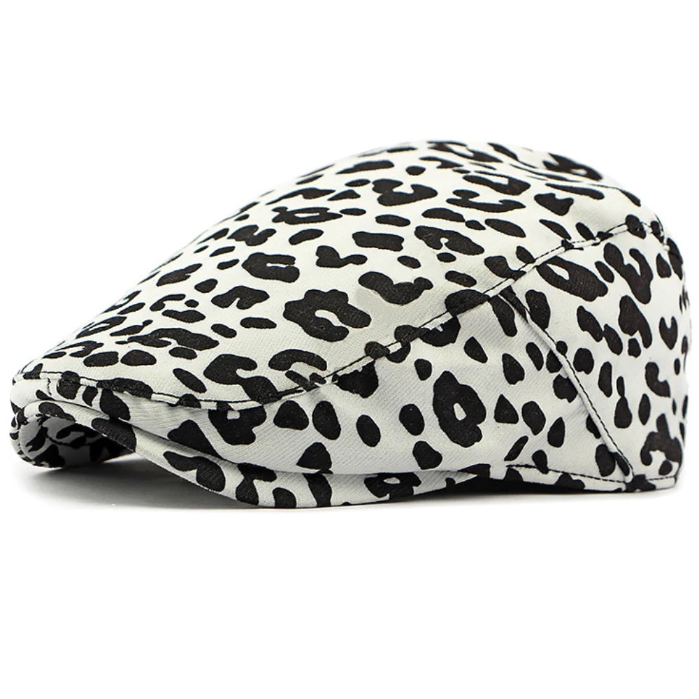 Men Women Retro Floral Artist Painter Beret Hat Adjustable