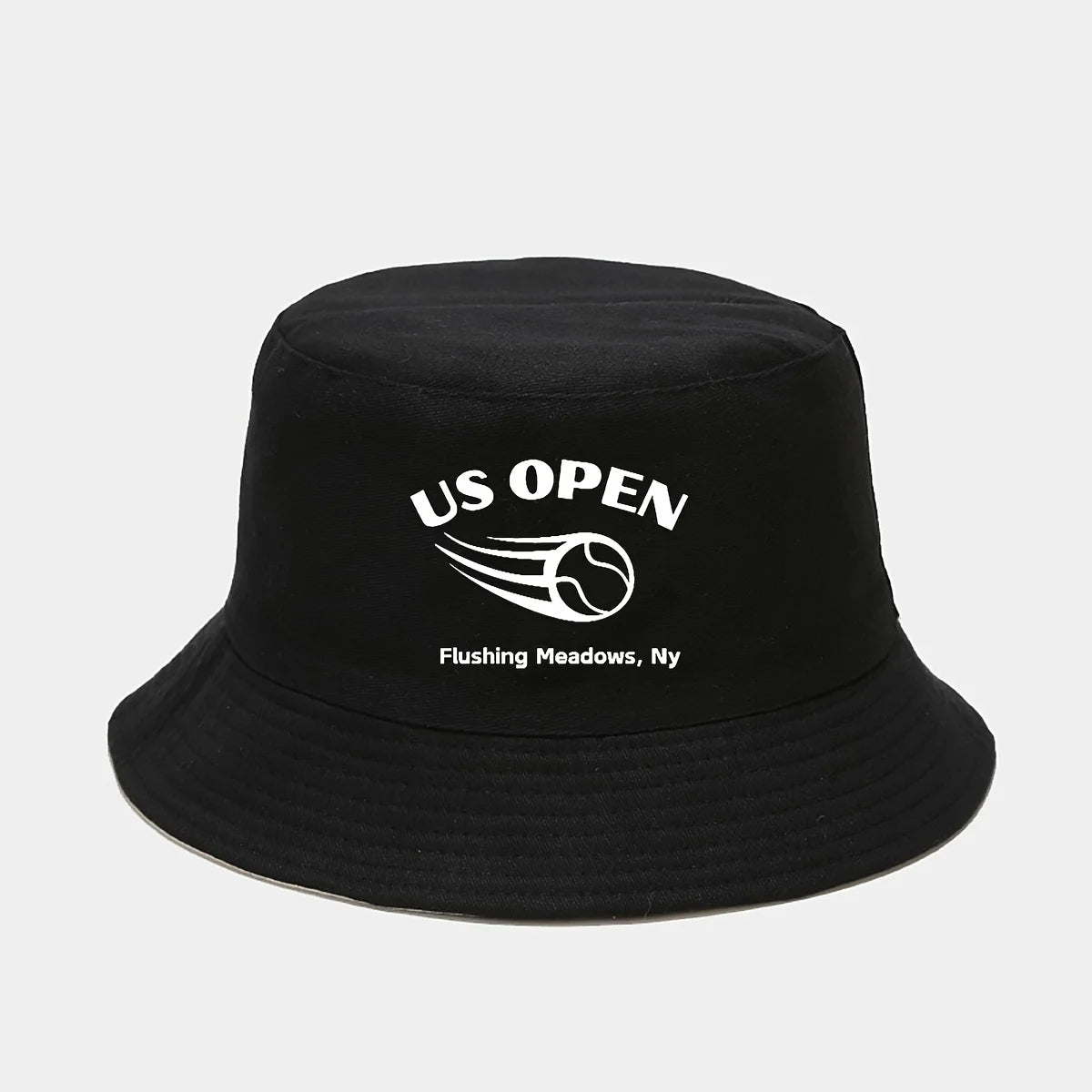 1pc US Open Printed Bucket Hat Sporty Style, Breathable, Foldable, Woven, for Men & Women, Outdoor, Vacation