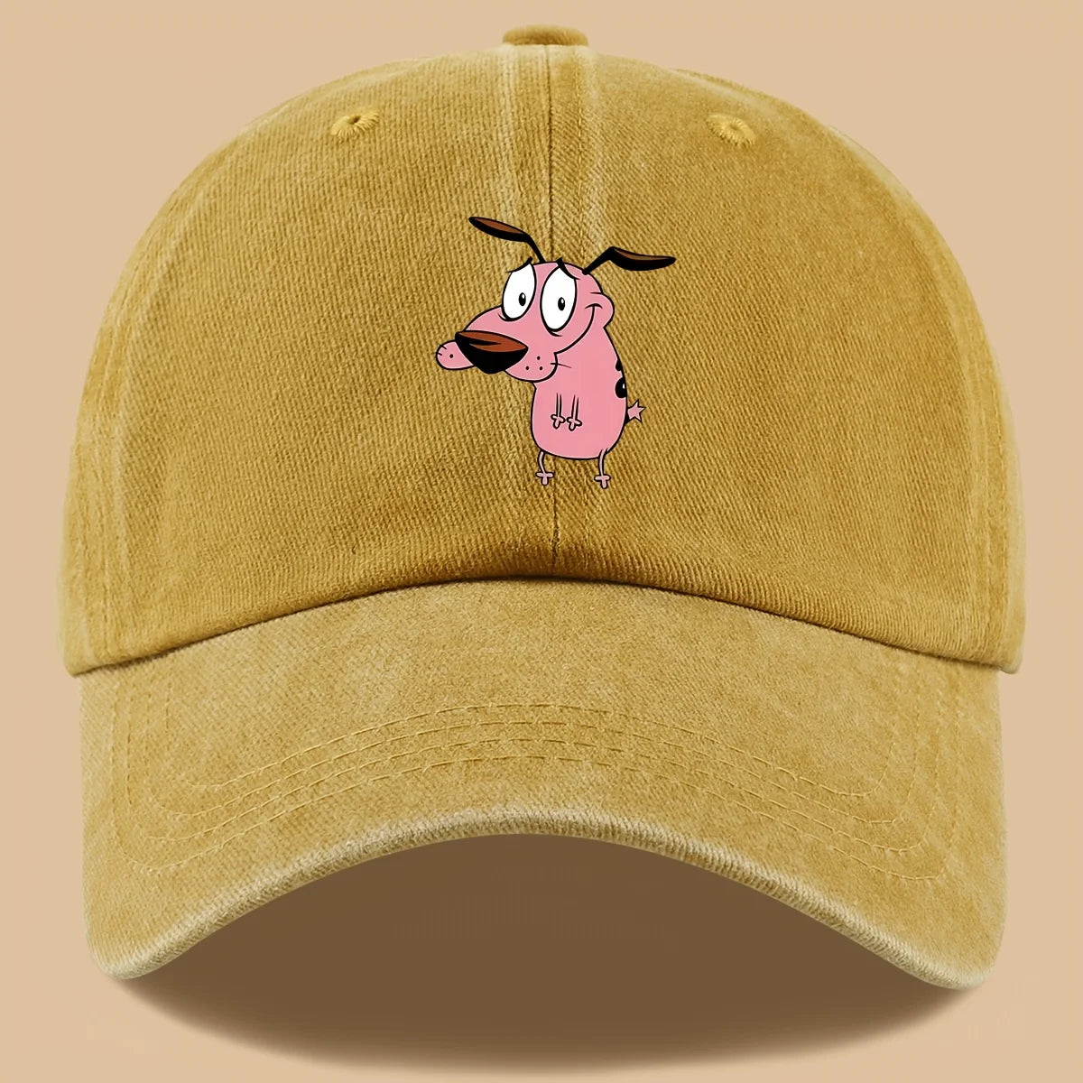 1pc Women's Cute Puppy Printed Baseball Cap with Curved Brim for Outdoor Shading Gift