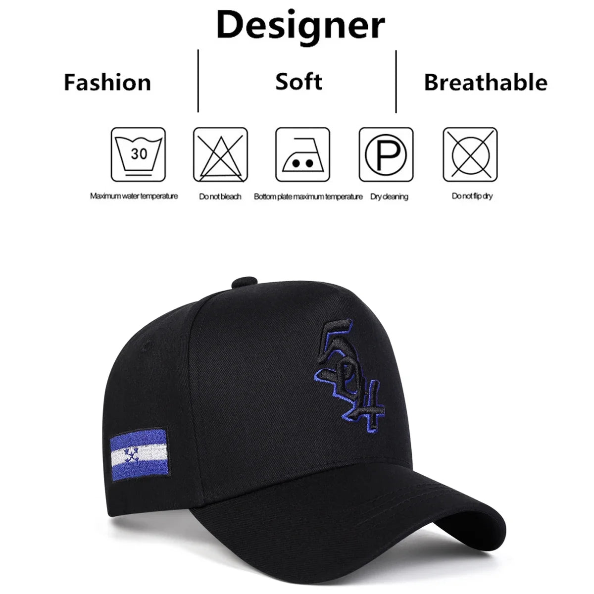 Unisex 504 Embroidery Baseball Caps Spring Autumn