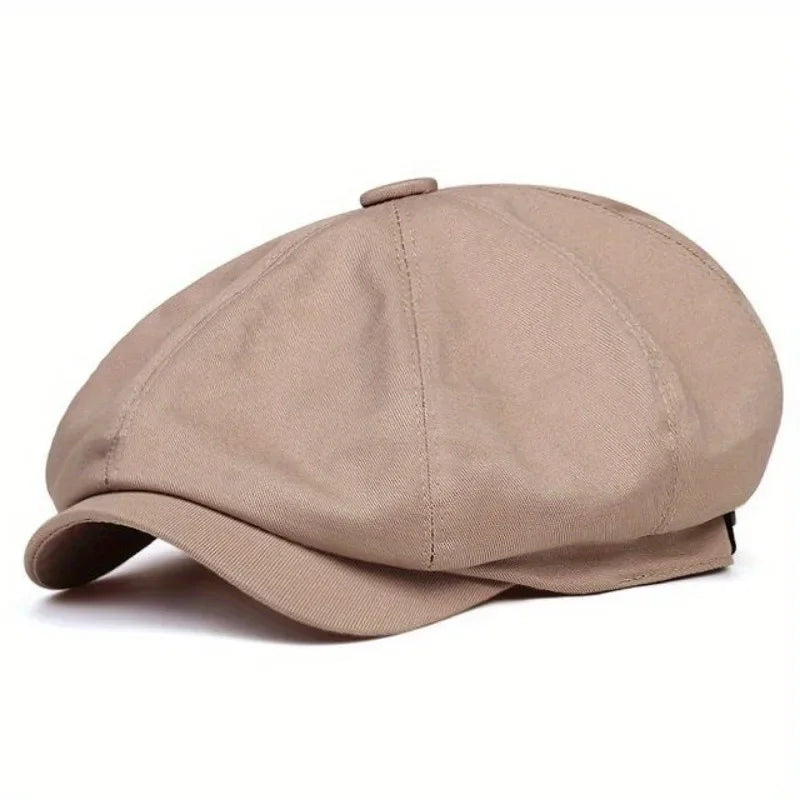 Fashion Newsboy Cap Men's Twill Cotton Hat 8 Panel Hat