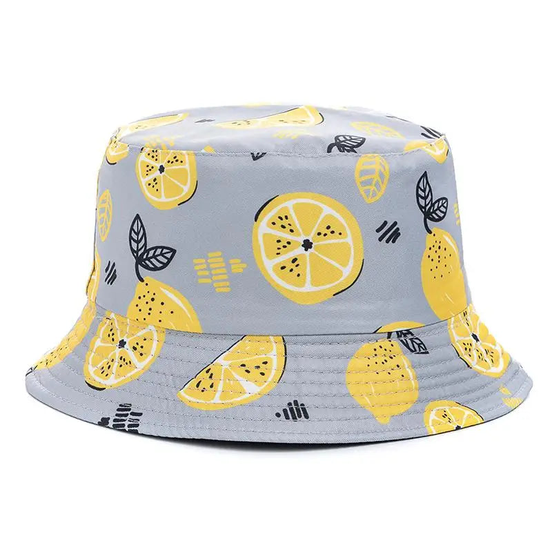 Unisex Bucket Cap Fruit Printing Hats Summer