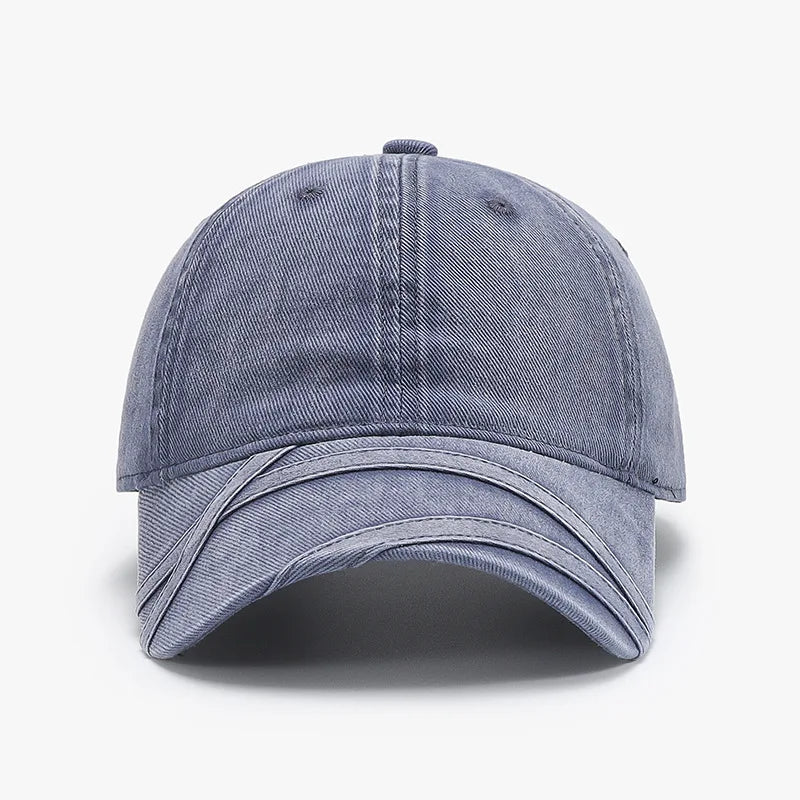 Japanese Retro Washed Distressed Denim Baseball Cap