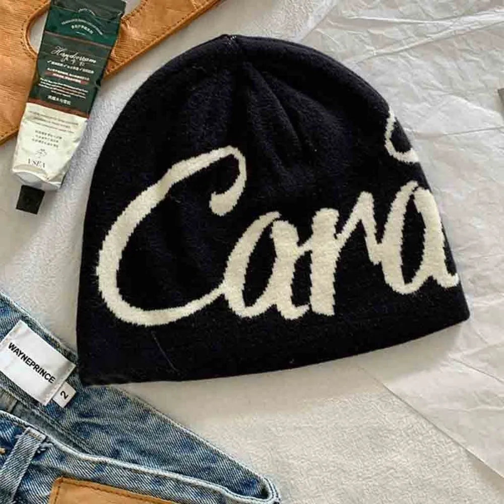 Hip Hop Letter Knitting Cap Hat Y2k Cold Cap Outdoor