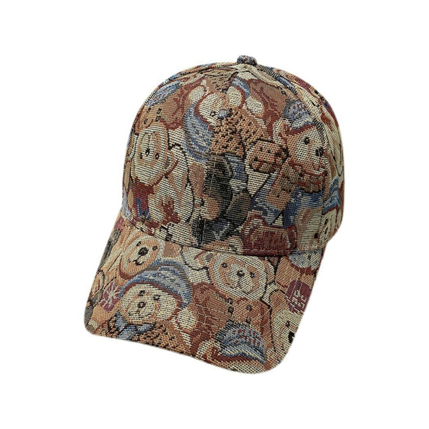 Fashion Trend Full Print Cartoon Cute Bear Baseball Cap