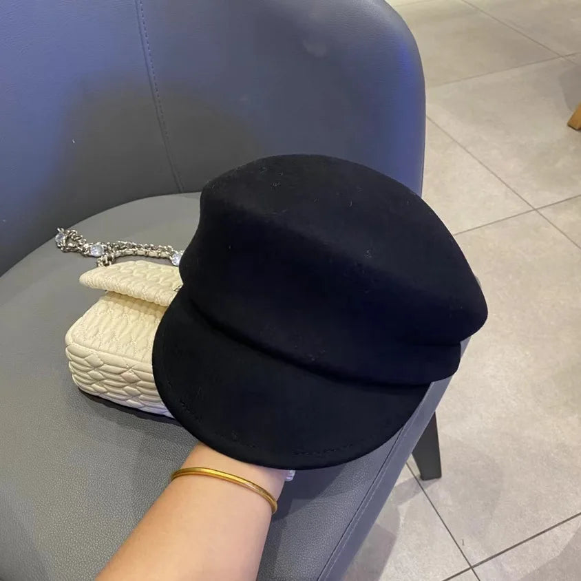 Trendy British Korean Style Baker Boy Trooper Hat