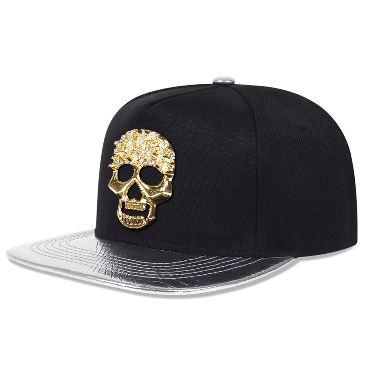 Unisex Skeleton Label With Drill Hip-Hop Hats