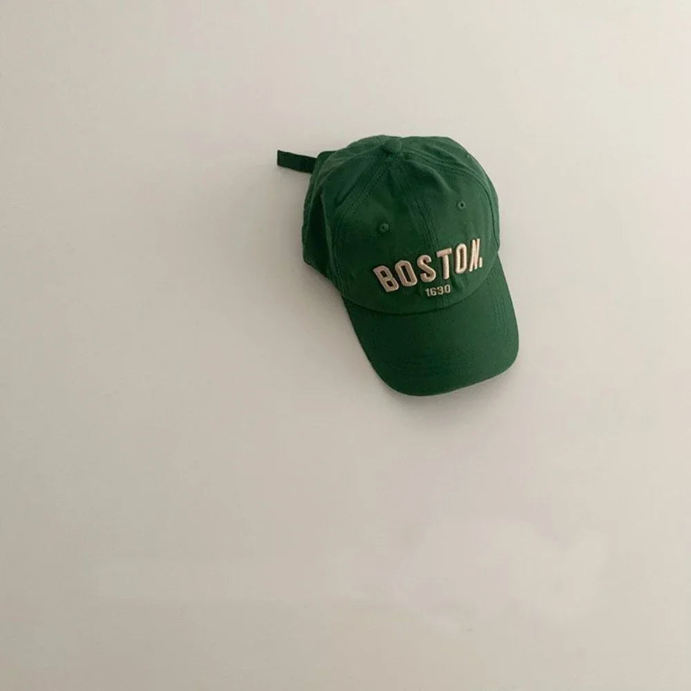 Solid Letter Kids Baseball Cap Embroidery Children Girls Boys Sun Hat
