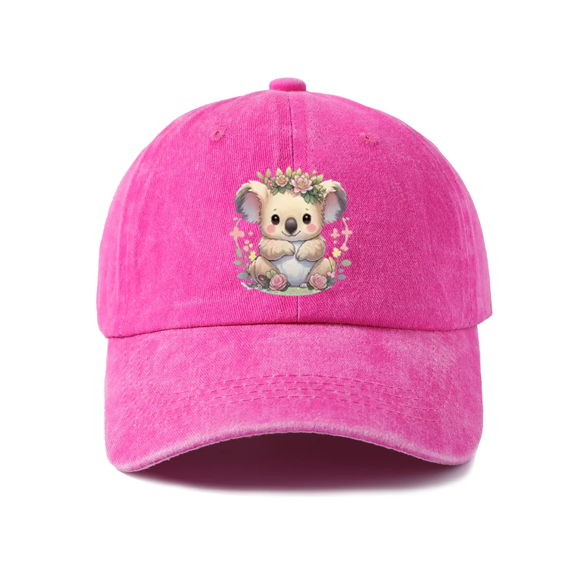 Cute Cartoon Animal Character Baseball Cap Vintage Washed Adjustable Unisex Dad Hat Everyday Gift