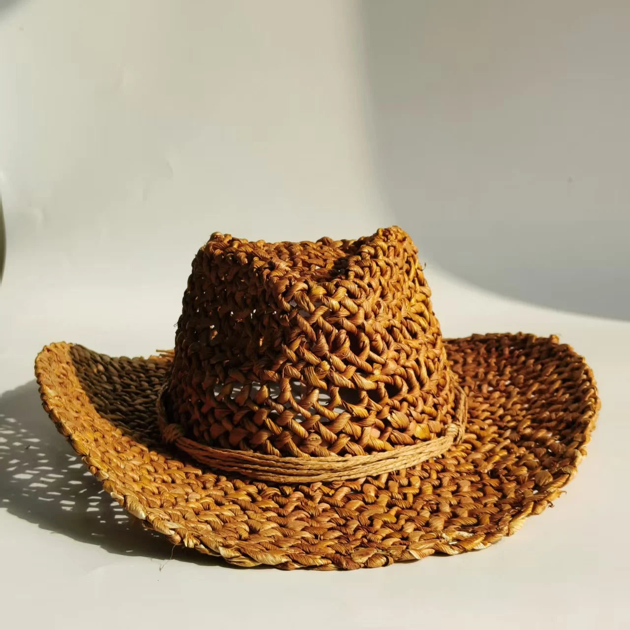 Western Straw Cowboy Hat Natural Grass Straw Hat