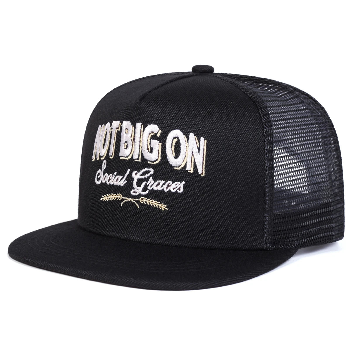 Unisex Not Big On Embroidery Hip-hop Net Hats Spring Summer