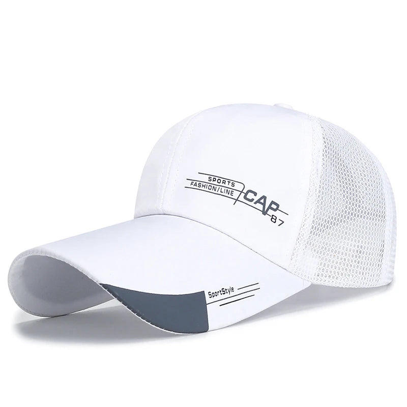 Mesh Sports Cap Men For Fish Breathable Baseball Cap Outdoor Visor Cap Long