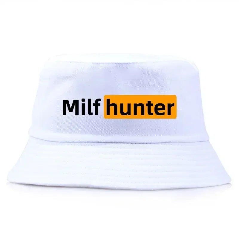 Milf Hunter Fisherman Hats Harajuku Panama Cap Daily Cool Casual Lovely Streetwear Bucket Hat