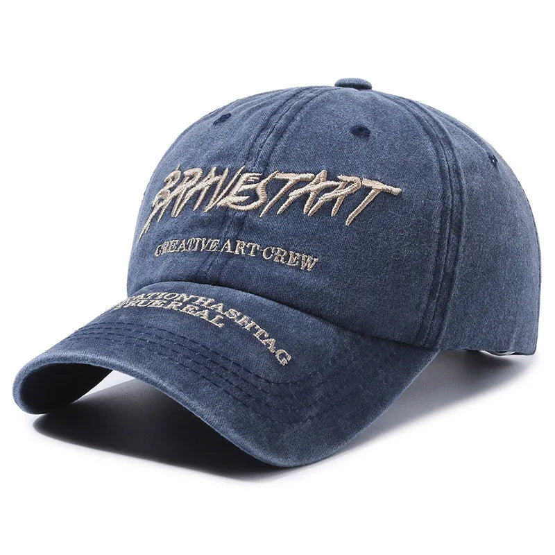 Unisex Y2K Style Cap Letter Embroidery Vintage Baseball Cap Men Women