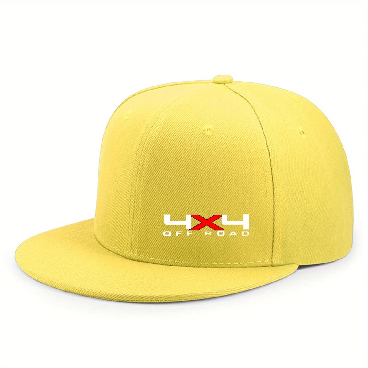 Unisex Adjustable Flat Brim Hip Hop Snapback Hat Solid Color Outdoor Daily Wear