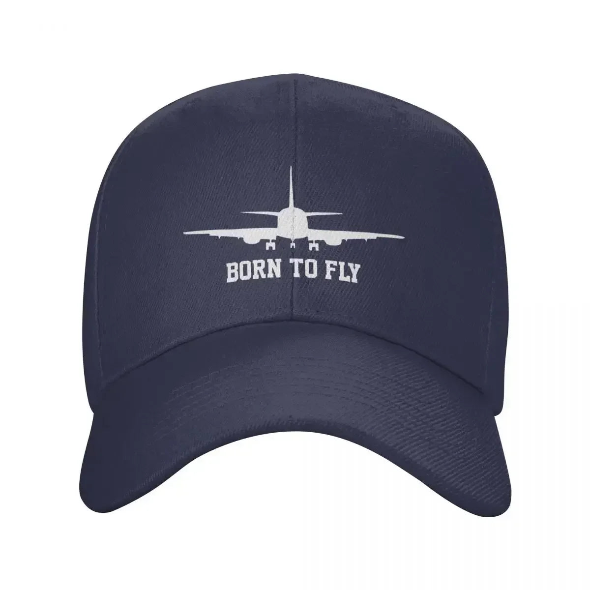 Born To Fly Airplane Baseball Cap Outdoor Women Men's