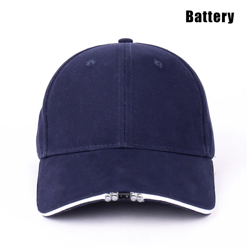 Unisex Led Baseball Cap With Led Light Adjustable