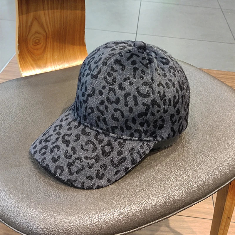 Leopard Print Baseball Cap For Women Men Unisex