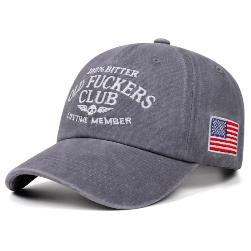 Old Fuckers Club-Vintage Baseball Cap