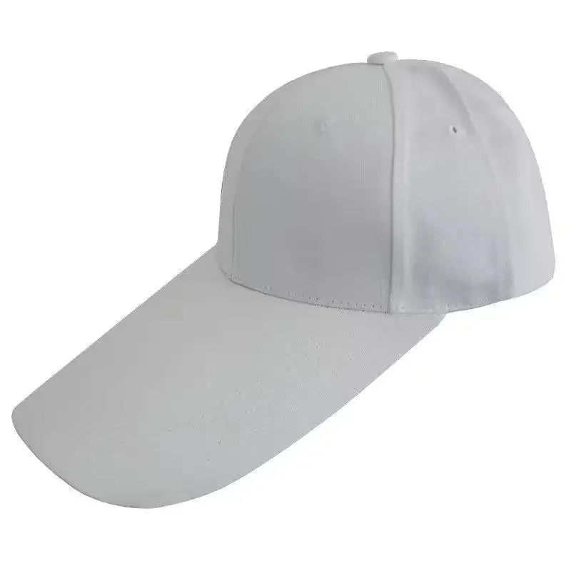 Unisex Baseball Caps 14.5cm Visor Long Brim Solid Shade Sun Hat