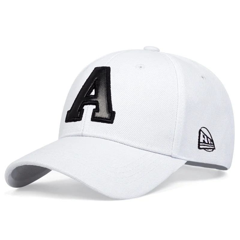 Summer Fashion Men Baseball Cap Letter A Embroidery Hat Cotton