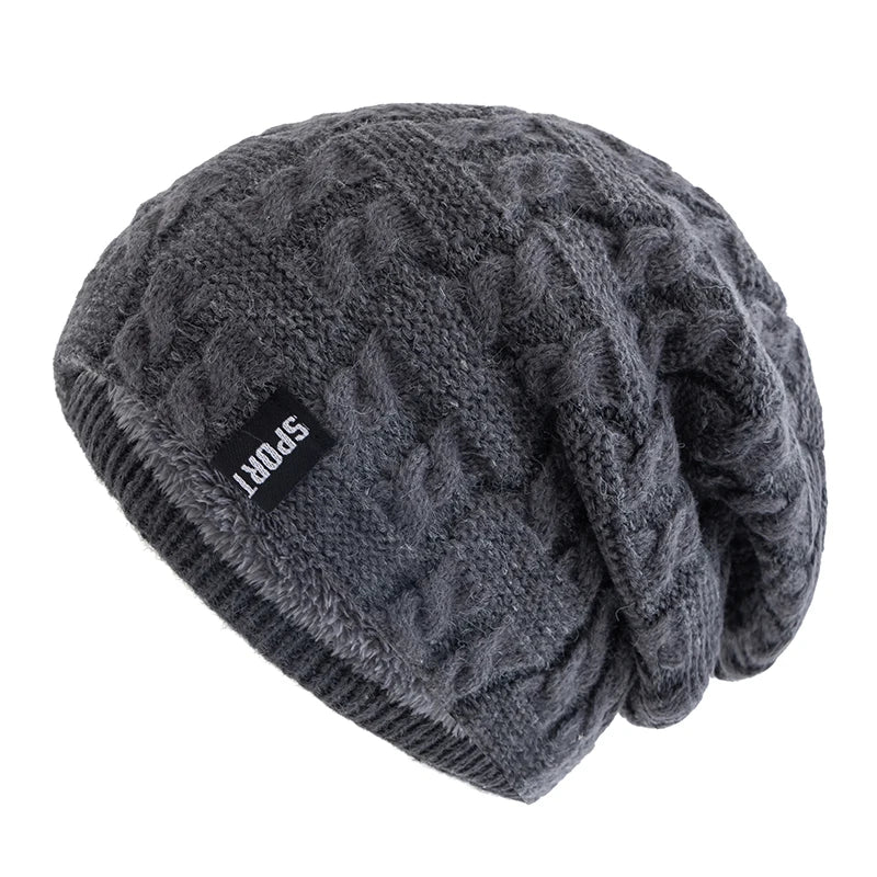 New Women Winter Hats Female Sports Label Casual Beanie Hat
