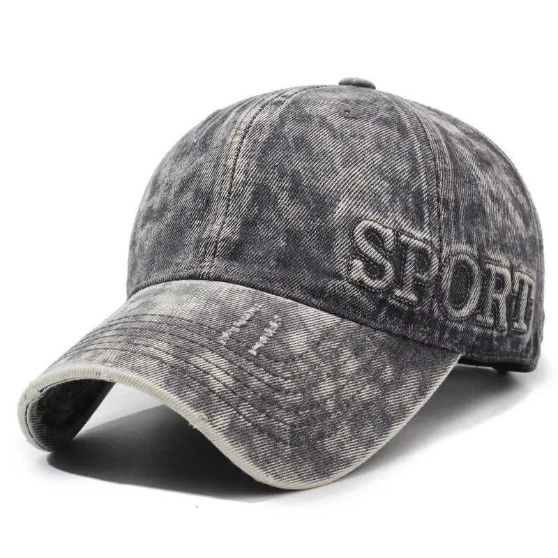 Four Season Washed Denim Sport Baseball Cap