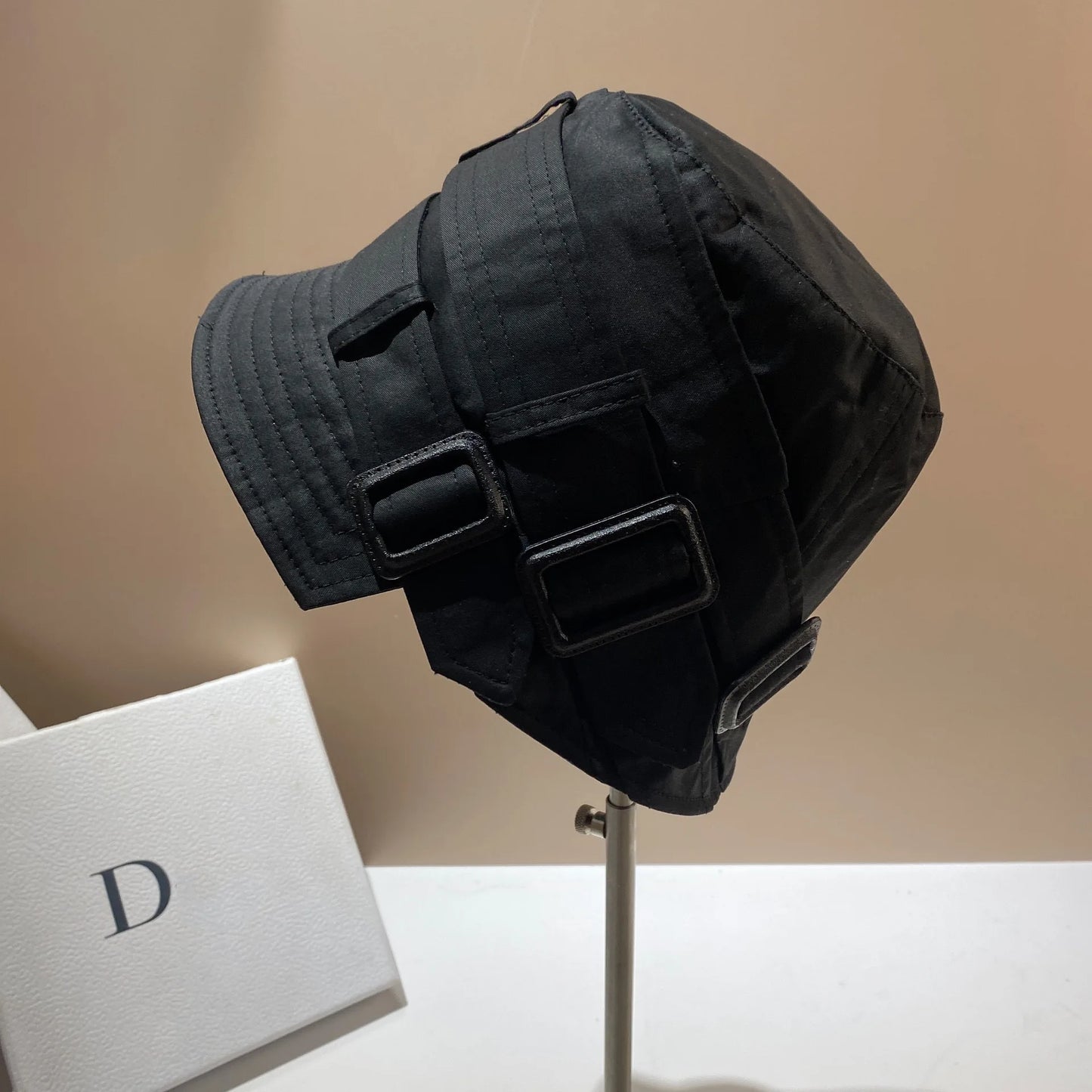 Luxury Panama Belt Buckle Bucket Hat Outdoor
