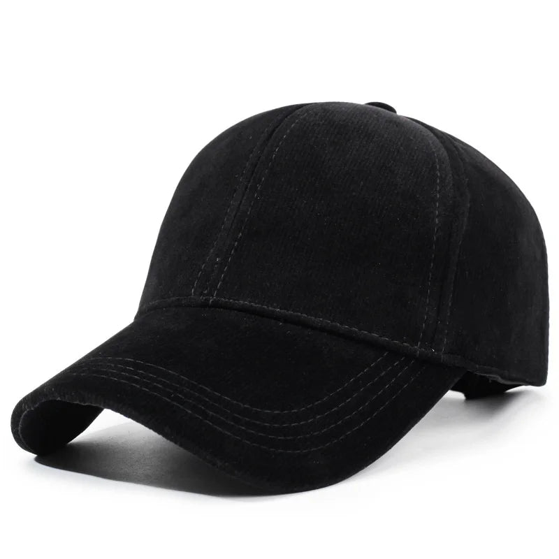 Fashion Suede Baseball Caps For Men Women Autumn Winter