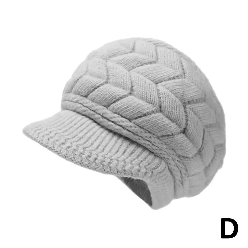 Women's Winter Solid Color Warm Knitting Loose Beret Leisure Ski Cap