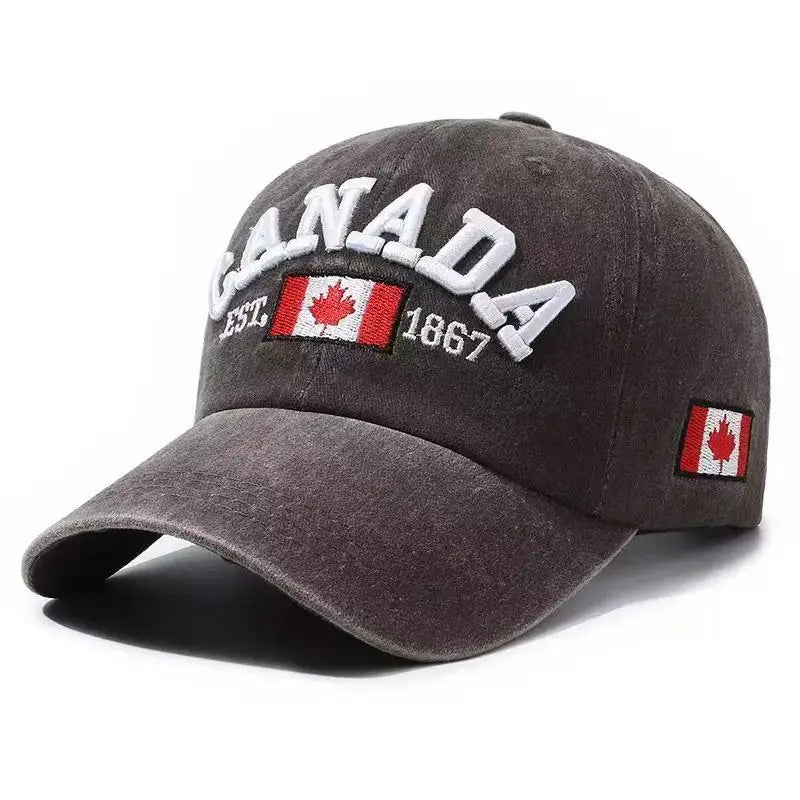 Vintage Washed Denim Snapback Peaked Cap Baseball Cap