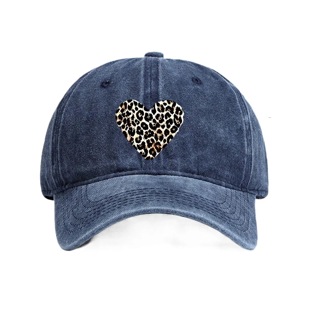 Washed Cotton Print Dad Cap Unisex Vintage Baseball Cap