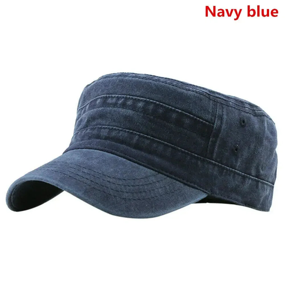 Big Head Man Large Size Pure Cotton Washed Flat Cap Outdoor Baseball Cap Fishing Sun Hat