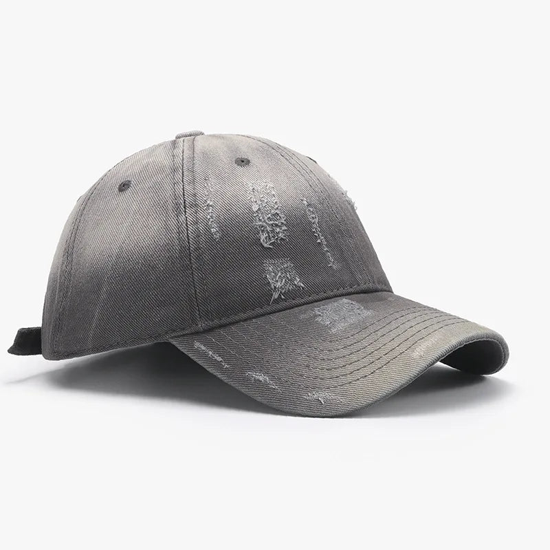 Gradient Distressed Soft-Top Men's Baseball Cap